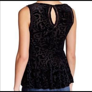 Jessica Simpson Regine Floral Burnout Peplum Top